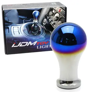 iJDMTOY JDM Burnt Titanium Finish Universal Fit Tear Drop Shift Knob, For Most Car 6-Speed, 5-Speed, 4-Speed Manual or Automatic, etc