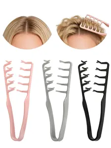 3pcs Simple Daily Volume Texture Styling Wide Tooth Comb High Root Lift Hair Tool Cover Hair Part Bangs Hairstyle Combs