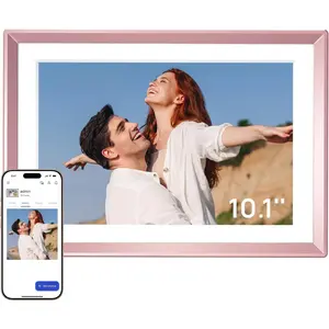 D10 Metal Digital Picture Frame Free Cloud Storage No Subscription 10.1"  Anti-Glare Touchscreen  Photo & Video Sharing from Phone Ideal for Thoughtful Gifting Exquisite - Rose