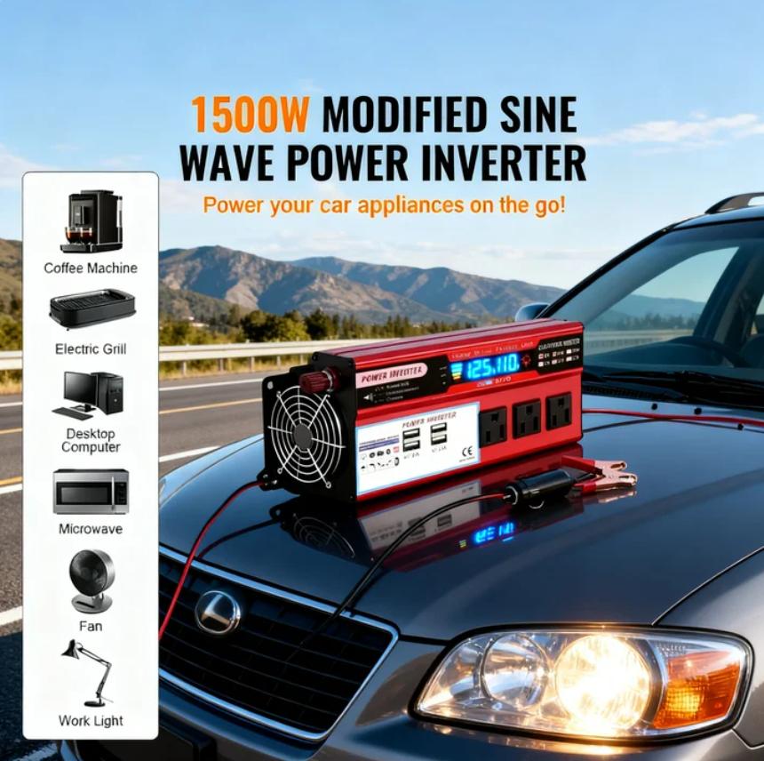 Peak Universal Car Power Inverter DC 12V to 110V AC for All Vehicles