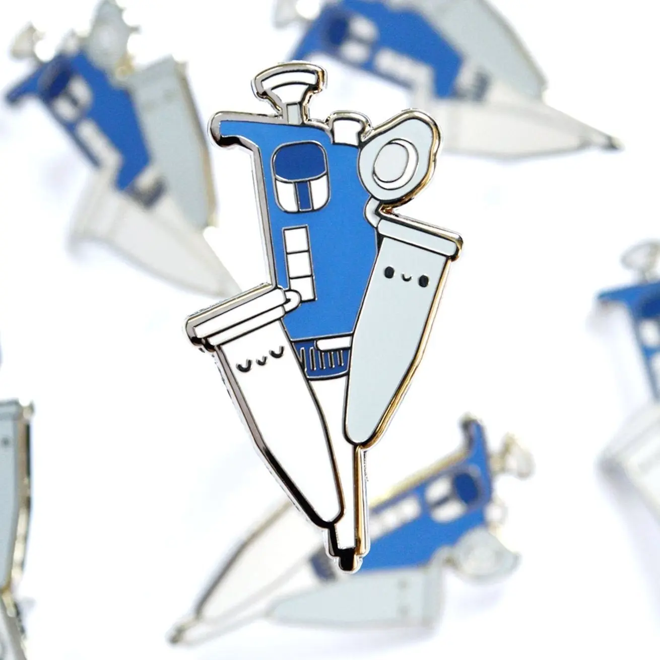 Happy Pipette Enamel Pin, Scientist, Cute Biology Gift, Chemistry, MLS, MLT, Medical Lab, Clinical Lab, Lab Tech, Teacher, Researcher, Tube