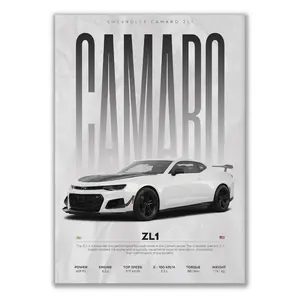 CHEVROLET CAMARO ZL1 POSTER, HOME DECORATION, WALL PRINT,Poster (Framed Frameless Poster Optional)