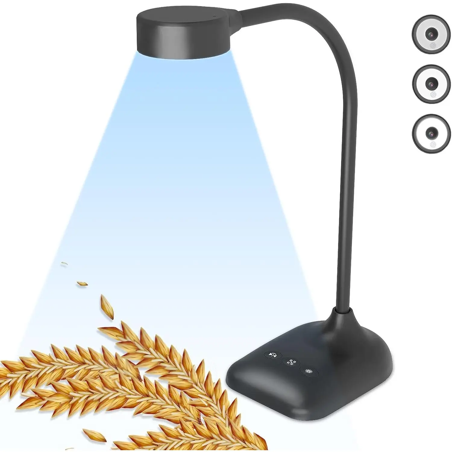 Document Camera for Teachers, Doc Camera, USB Visualizer with LED Light, Auto Focus, Image Invert, Fold, For  OS, Windows, Chromebook
