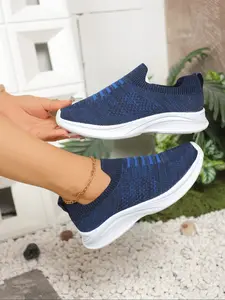 Women's Lightweight Mesh Sneakers, Low-Top Platform Casual Shoes, Fashion Lace-Up Sports Shoes for Active Lifestyle