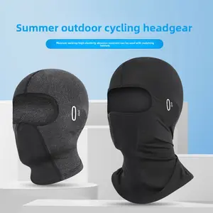 Cycling sun protection mask, motorcycle full-face ice silk helmet liner, anti-UV head cover mask