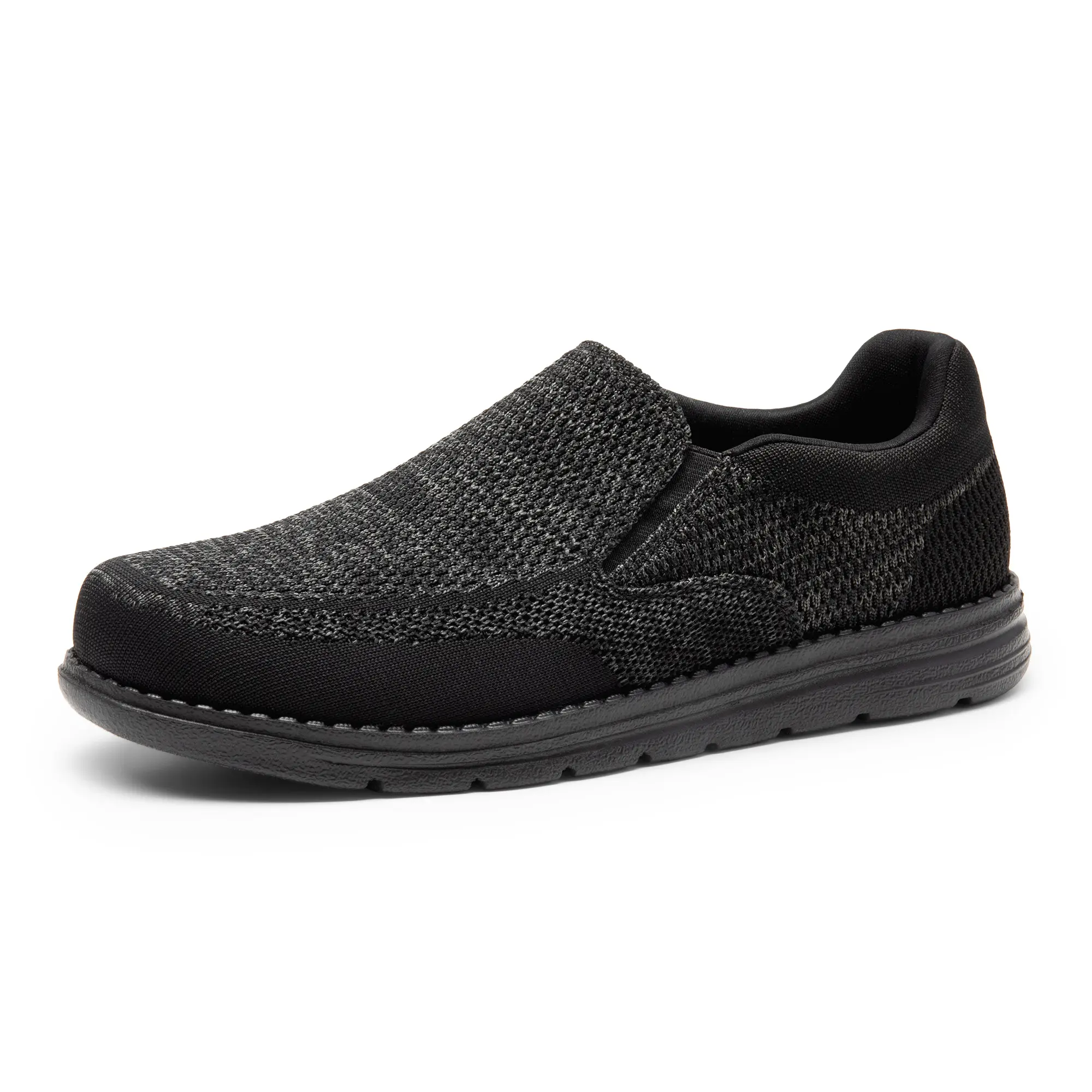 【BRUNO MARC Anniversary】 Men's Knit Lightweight Slip-On Loafers - Arch Fit, Breathable Knit Upper, Stretch Low-Profile Design, Comfortable Flat Walking Shoes, Easy Walk Loafers, Day to Night Fashion Footwear