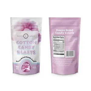 Raven Candy Cotton Candy Flavored Blasts Freeze Dried Candy 1.5 oz | Crunchy & Zesty | Perfect for On-The-Go Snacking | Light & Airy Sweet Treats | TikTok Challenge Favorite | Quality Tasty Snack | ASMR Food