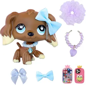 Mini Pet Shop Cocker Spaniel Party Gift Pack, Cute Accessories, Soft Adorable Figures, Collectible Imagination, Birthday Christmas Halloween Gift