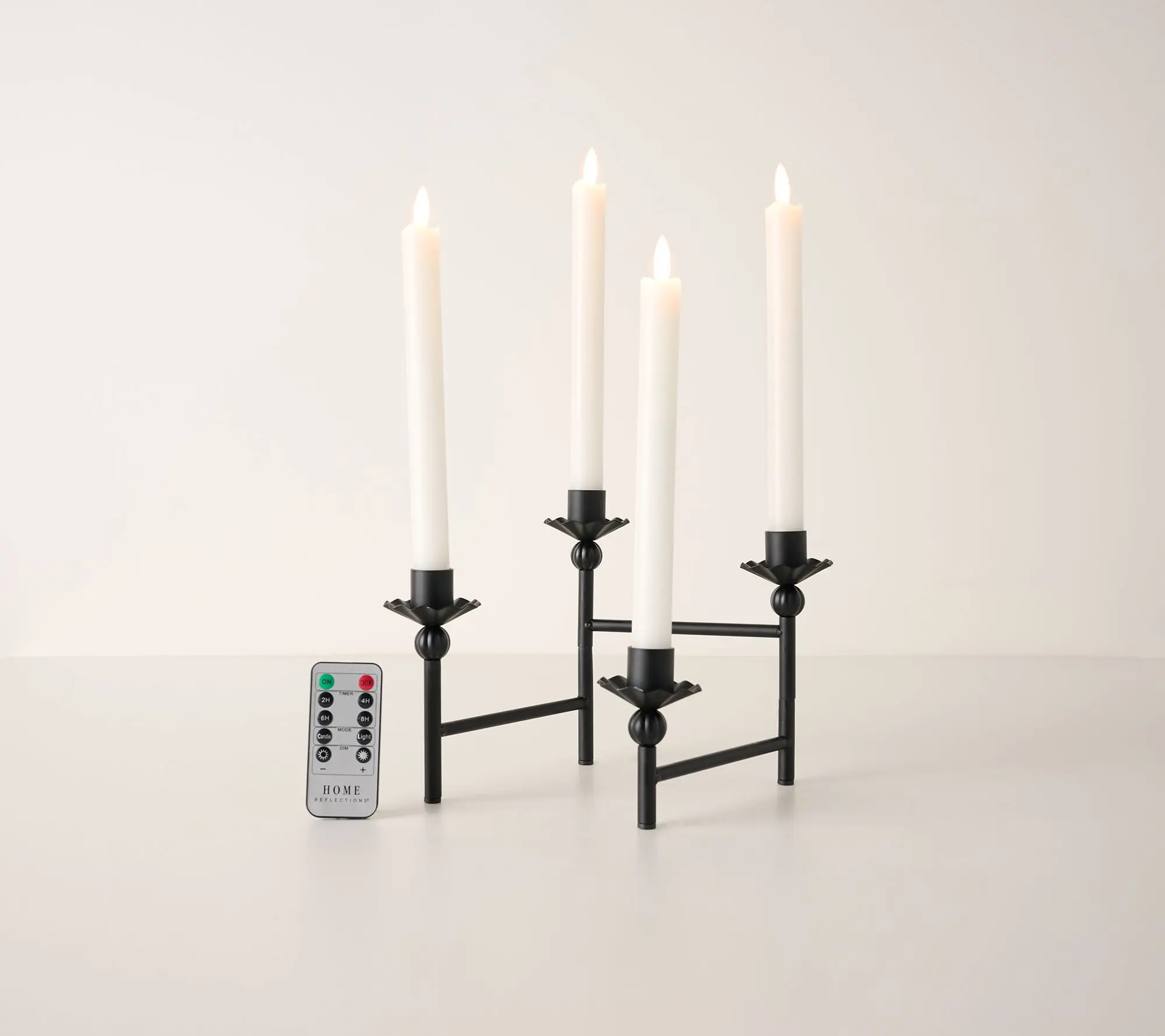 Home Reflections Flexible Metal Candle Holder with Tapers