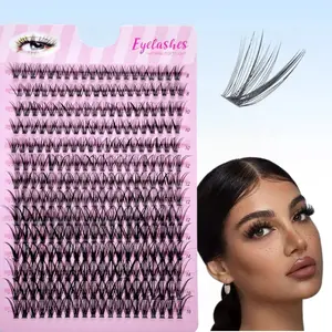 40D D Curling Cluster Eyelash Extensions, 280 Individual Clusters, Fluffy Soft Lightweight, DIY Segmented False Eyelashes at Home, Fluffy Soft Texture