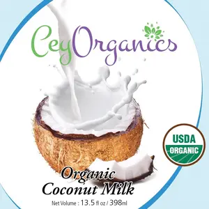 CeyOrganics	Organic Cococnut Milk	Plant base meal,	Canned Food	Vegan Organic. No Added flavors or preservatives. Cooking Milk