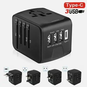 International Travel Adapter USB TypeC Outlet Converter Universal Power Adaptor