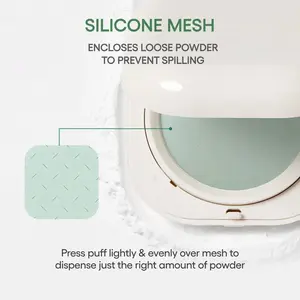 New Blurring Powder Korean Shine Control Compact with Pore Blurring Smoothing Finish & Travel-Friendly No Spill Packaging