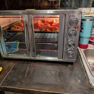 Elite Gourmet Double Door Oven with Rotisserieand Convection