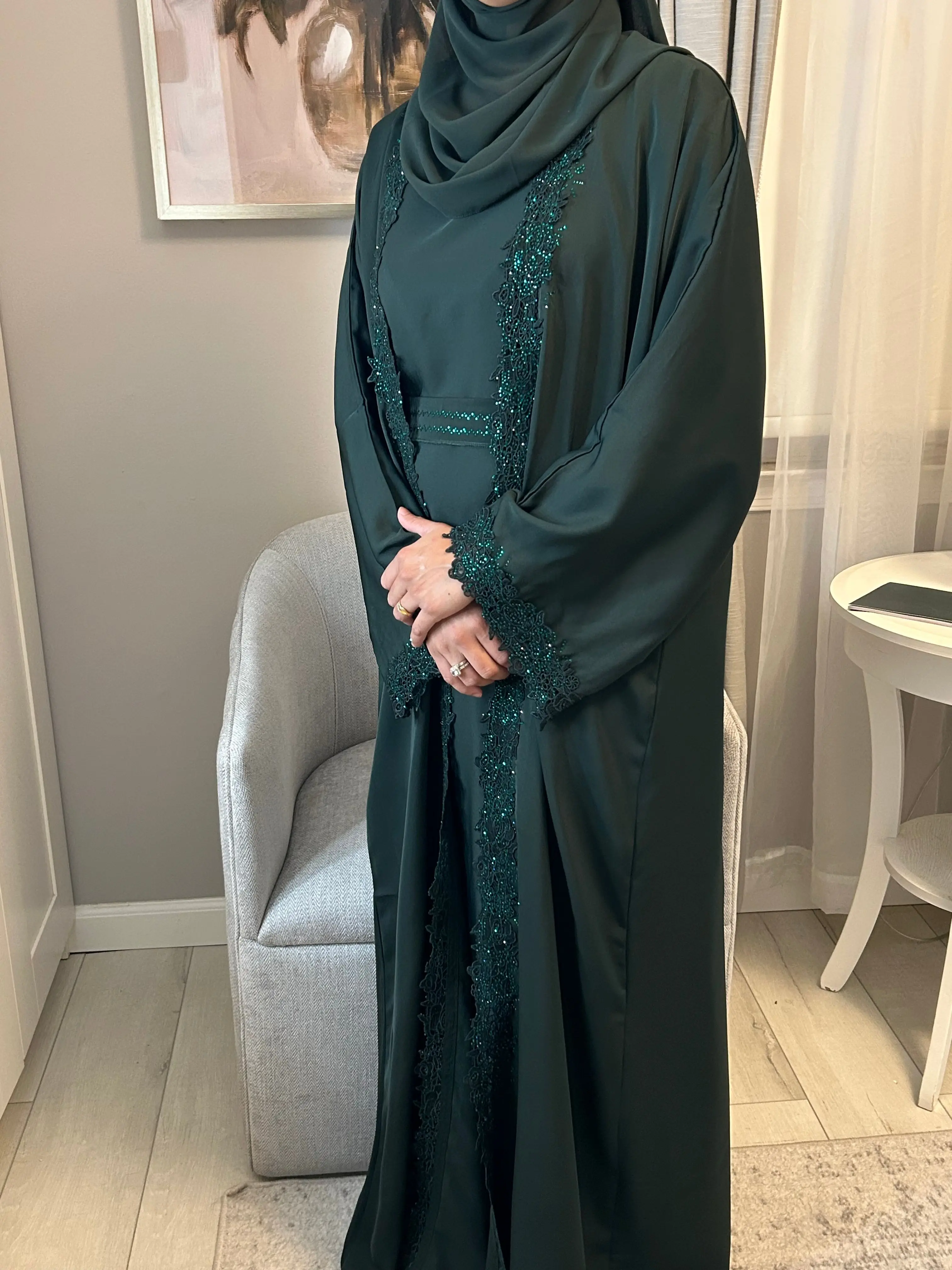 Nahar Abaya - Emerald Green
