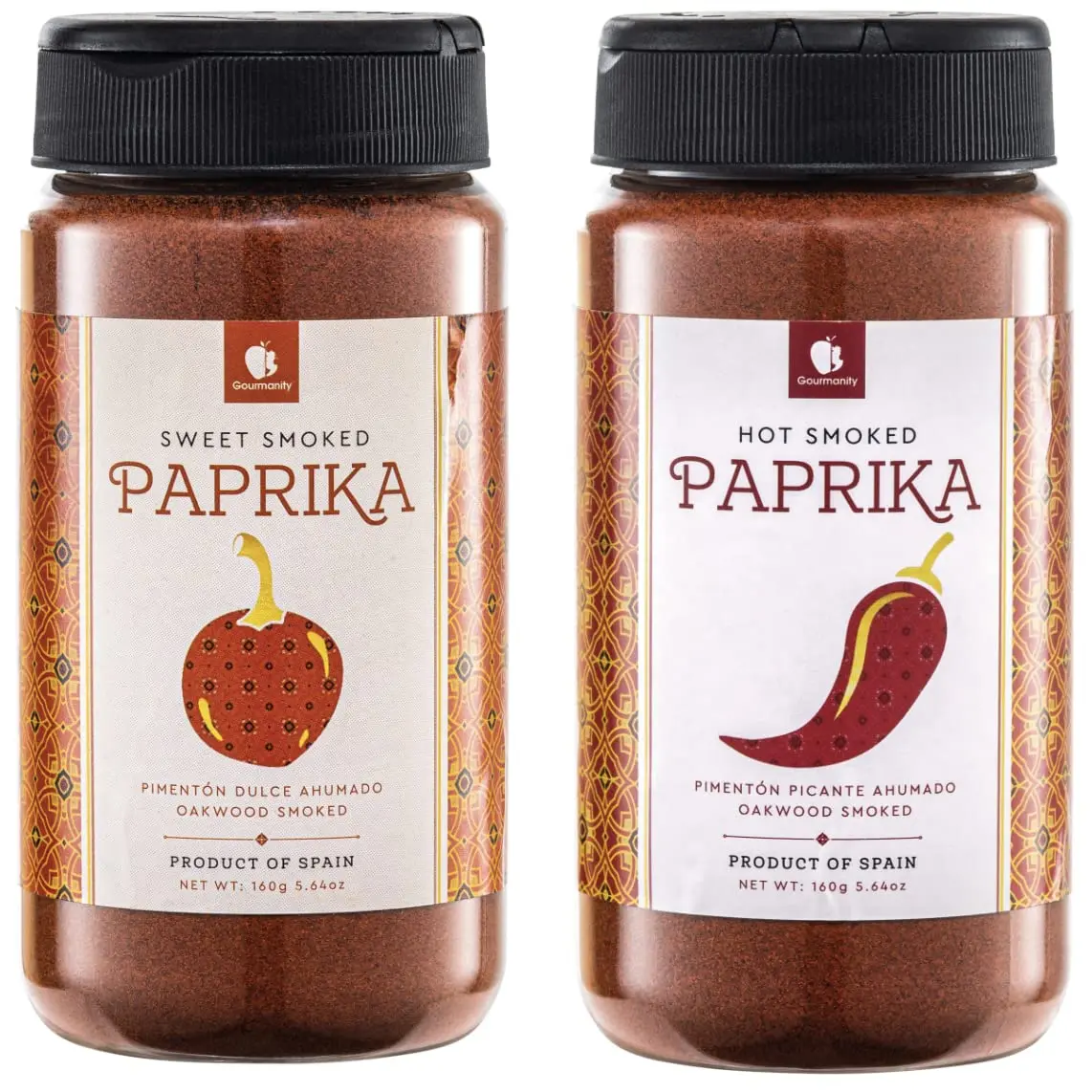 Gourmanity Hot Smoked Paprika Powder, Spanish Pimenton, 5.64 oz