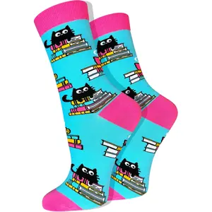 Women's Cat and Book Socks