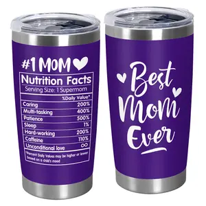 Best Mom Ever Insulated Tumbler 20oz – Unique Birthday Gift, Christmas Gift, Xmas Gift for Mom, Stepmom, Mother-in-Law, Grandma | Stainless Steel Coffee Travel Mug Cup with Lid