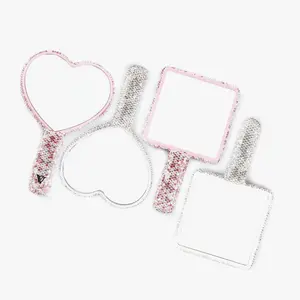 Handheld Luxury Diamond Mirror For Eyelash Extensions