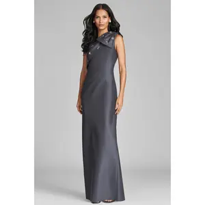 Sachin & Babi "Olivia" One Shoulder Bow Gown