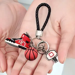 1PC Mini Sneaker Basketball Keychain - 3D Basketball Keychain Additions for Men, Women, Graduation Gifts, Inspirational Gifts，party gift，party hanging ornament
