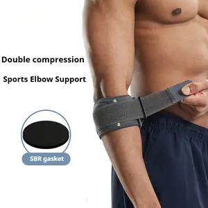 Elbow brace with compression support for badminton, volleyball, sports, anti-collision, bench press, and fitness work elbow protection basketball accessories arm guard wraps