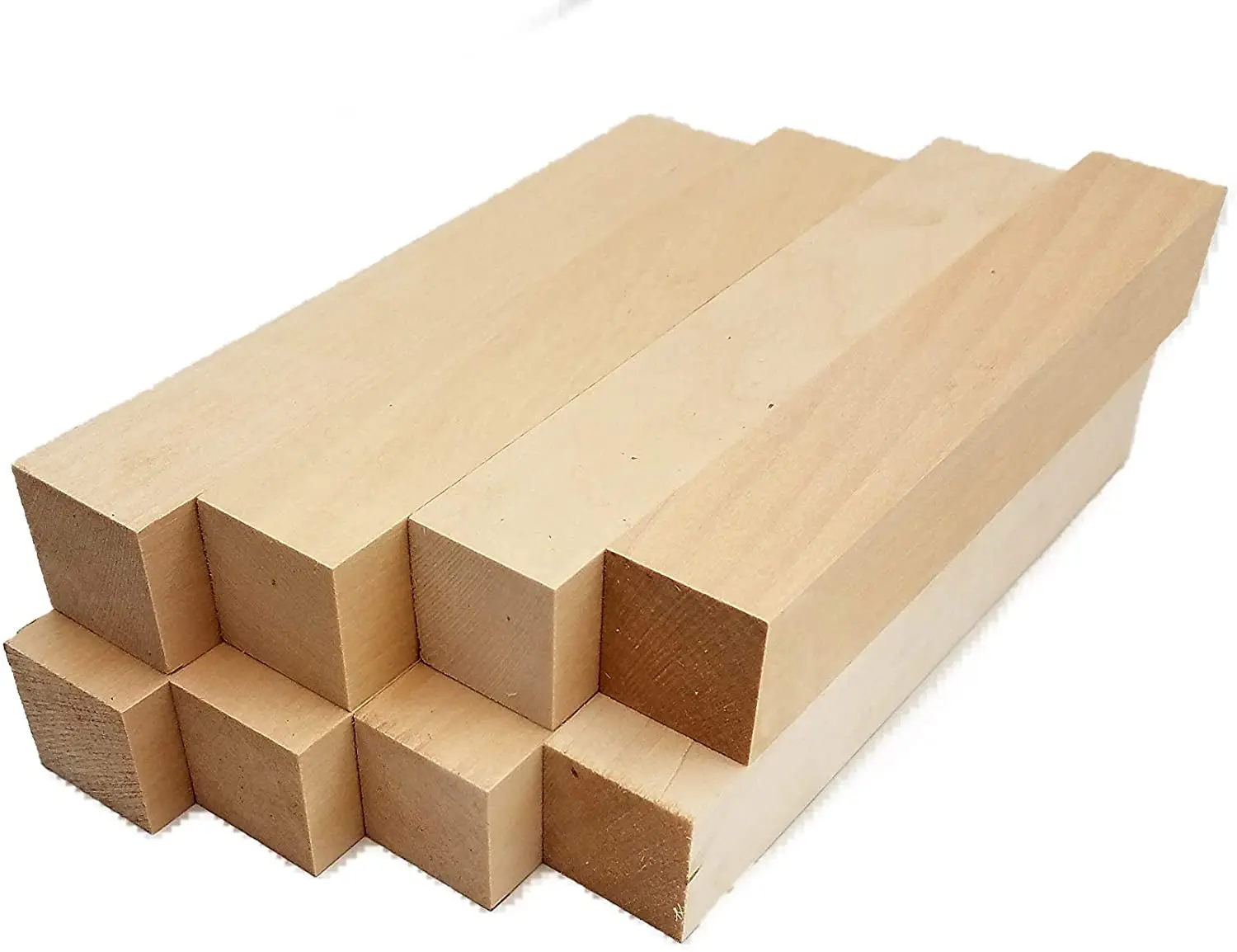 Basswood Carving Blocks - 1" x 1" x 6" (8 Pcs) Basswood Carving Blocks - 1" x 1" x 6" (8 Pcs)