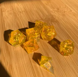 Sunlight- Yellow and Gold sharp edge dice