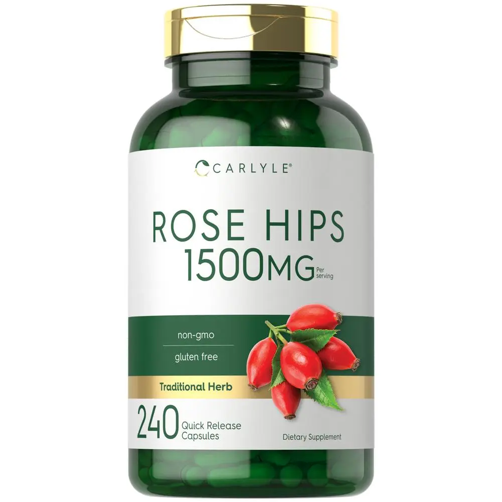 Carlyle Rose Hips | 1500mg | 240 Quick Release Capsules | Non-GMO and Gluten Free Herbal Supplement Carlyle Rose Hips | 1500mg | 240 Quick Release Capsules | Non-GMO and Gluten Free Herbal Supplement