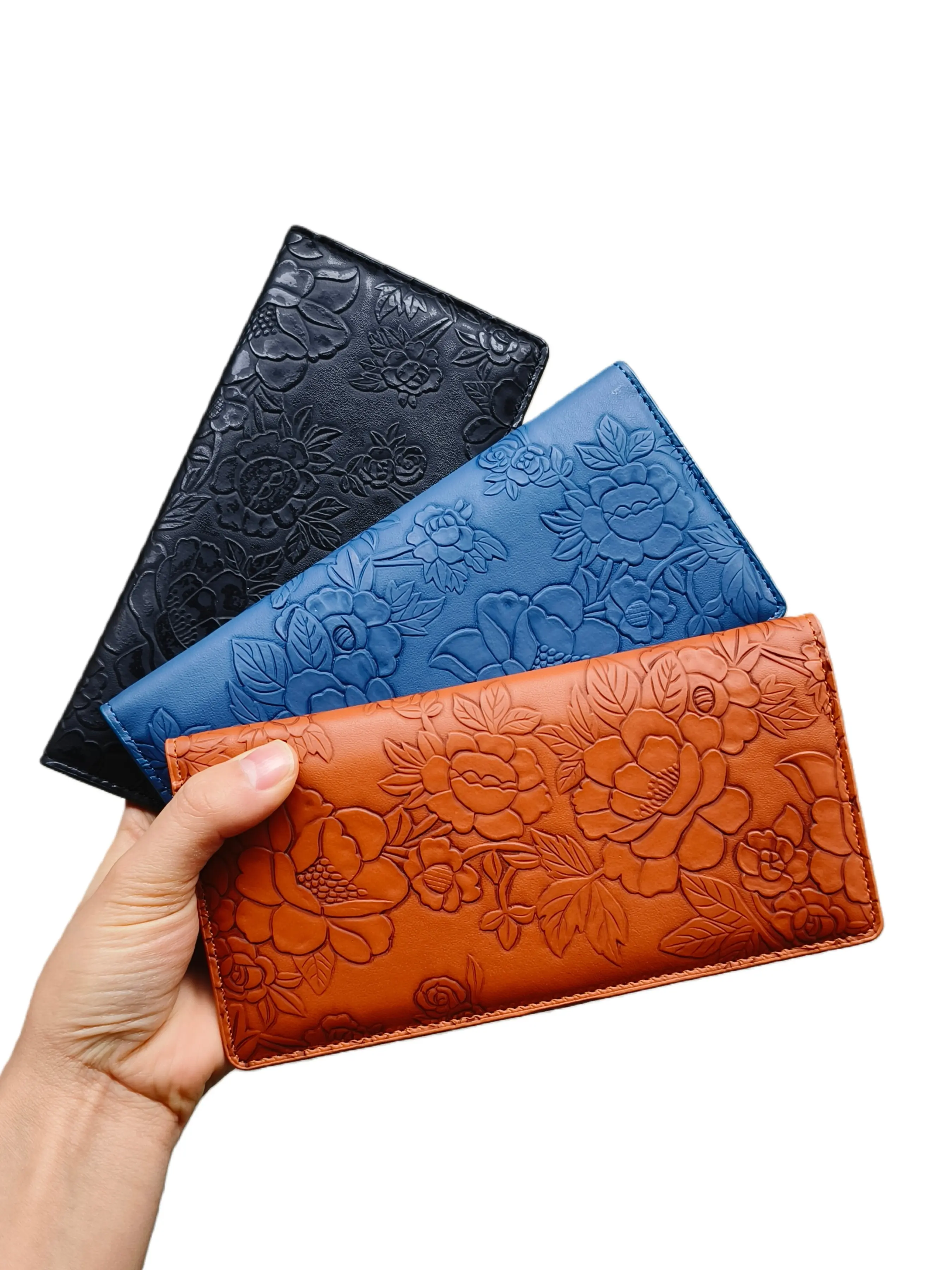 Vintage 3D Embossed Long Women's Wallet, Vintage Style Wallet, Credit Card Wallet, Stylish Wallet, Fashionable Wallet, Rfid Anti-Theft Card Holder, Large Capacity Coin Purse, Luxurious Lightweight Design, Elegant Fashion Wallet