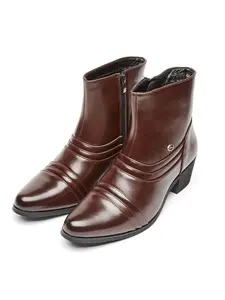Men High Top Boots Solid Color Classic Comfortable Fashionable Simple Business Banquet High Heels Men Boots