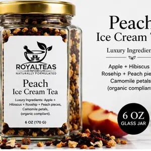 Natural Detox Club Peach Wellness Tea | Herbal Peach Tea Blend | Caffeine-Free Tea