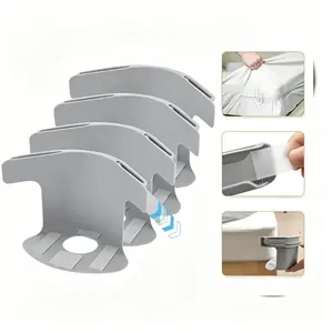 Lock Sheet Holders Set of 4, Heavy Duty Bed Sheet Holders with Fitted Sheet Straps, Keep Sheets Firm & Tight, Corner Fitted for All Mattress Sizes Bedsheet Clip Durable Bedding Accessories
