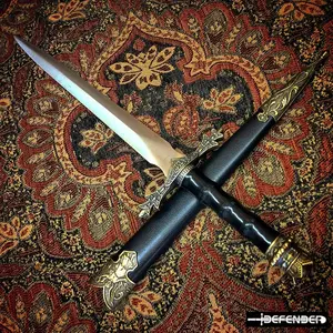 Medieval 14" WitchKing Movie Sword Dagger Knife with Sheath Fantasy Collection ironfangknife