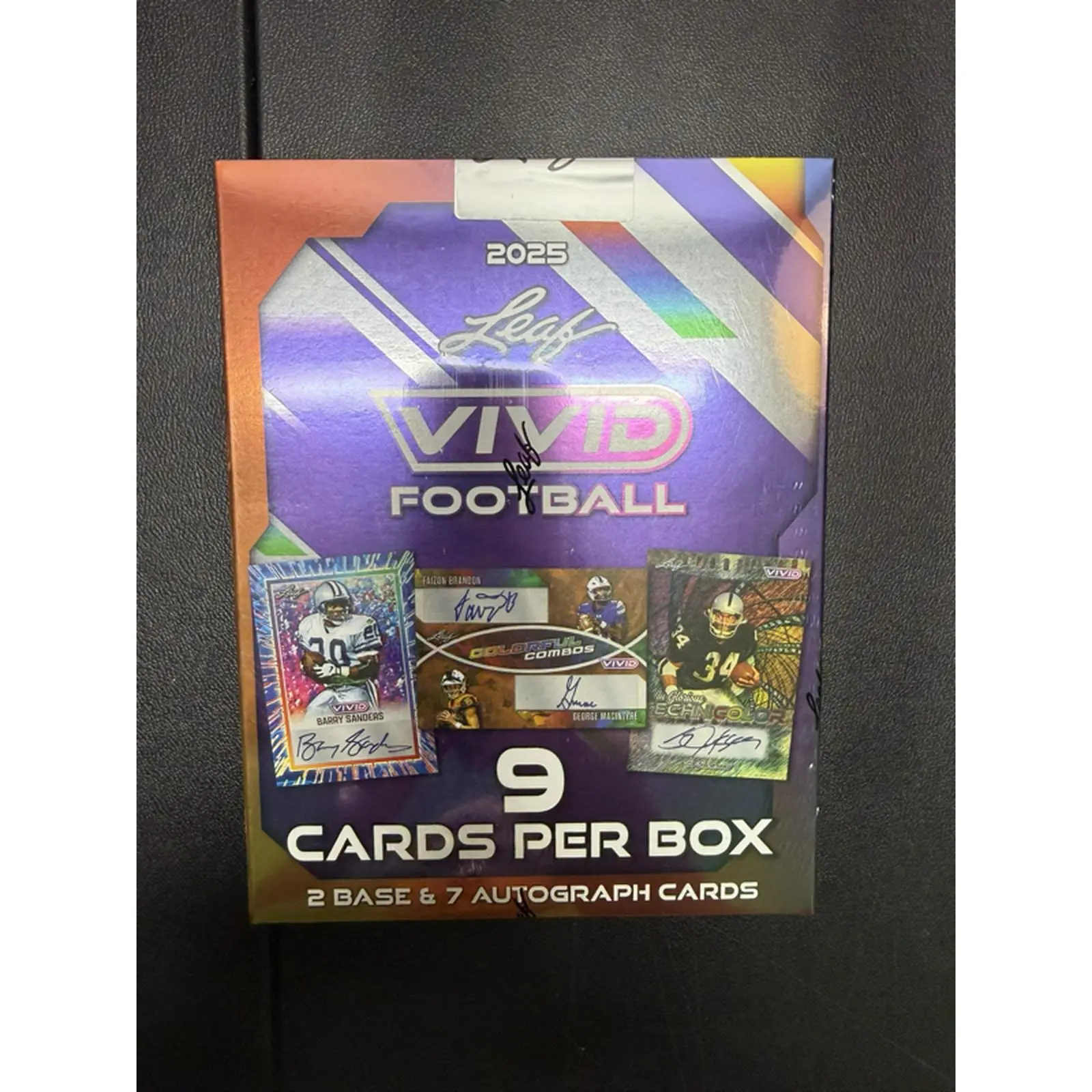 Leaf 2025 Leaf Vivid Football 9 Cards Per Box with 2 Base & 7 Autograph Cards Collection