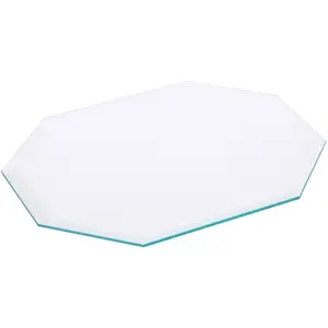 Plymor 7" x 9" Long Octagon, 5mm Thick Beveled Clear Glass