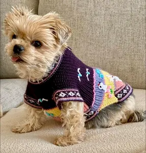 CHICHA zip up the back Luxury Peruvian Dog Sweater • Easy Zip-On Fit •