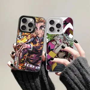 Anime Demon Slayer Phone Case for iPhone 11-16 Pro Max Plus | Colorful Shockproof Silicone Back Cover, Durable Protection Cellphone Smartphone