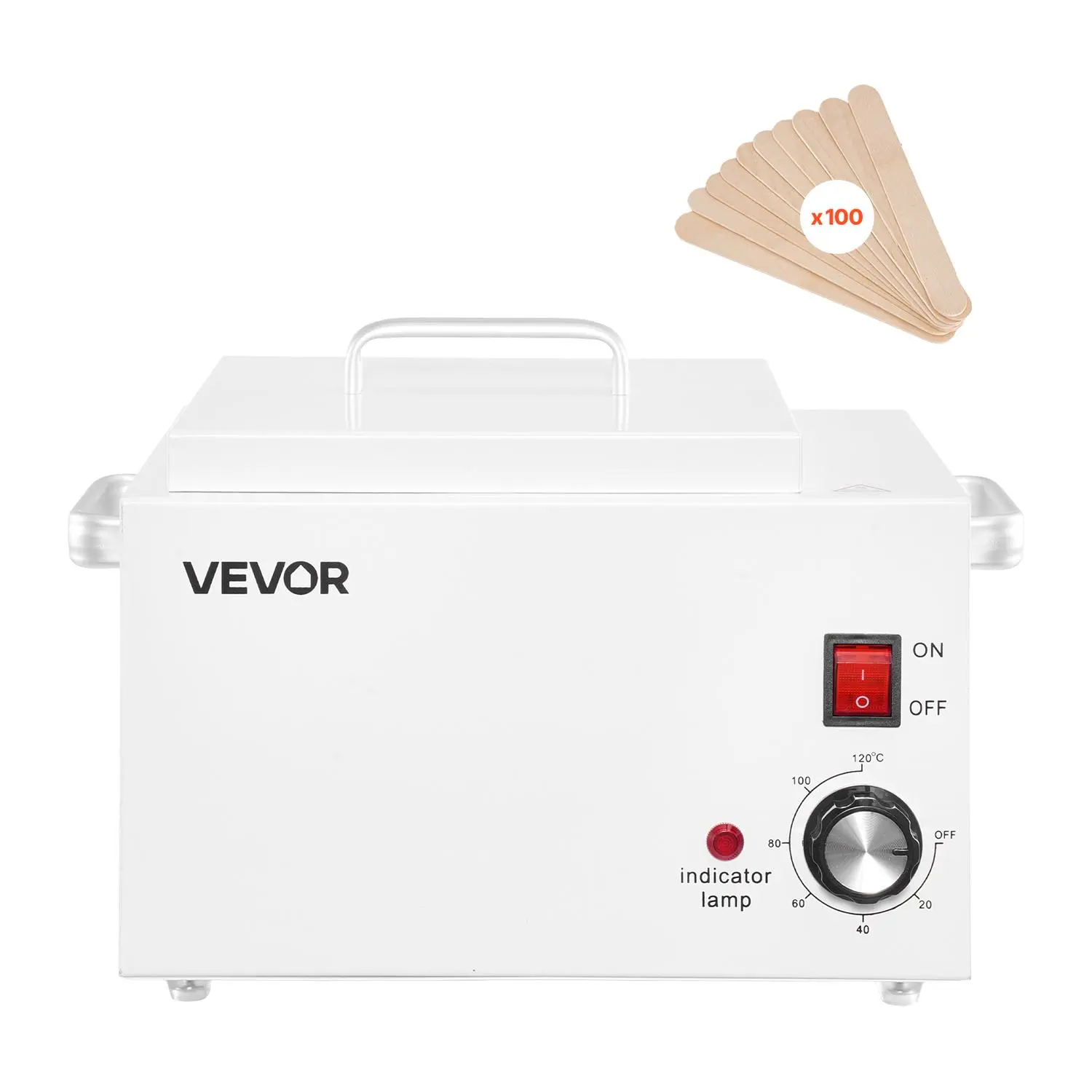 【summerfinds】VEVOR Single Wax Warmer, 3000ML 300W Professional Wax Warmer for Hair Removal, 32 ℉- 248 ℉ Adjustable & Non-Stick Waxing Heater Pot with 100PCS Waxing Sticks for Home Use, Beauty Salon, Spa