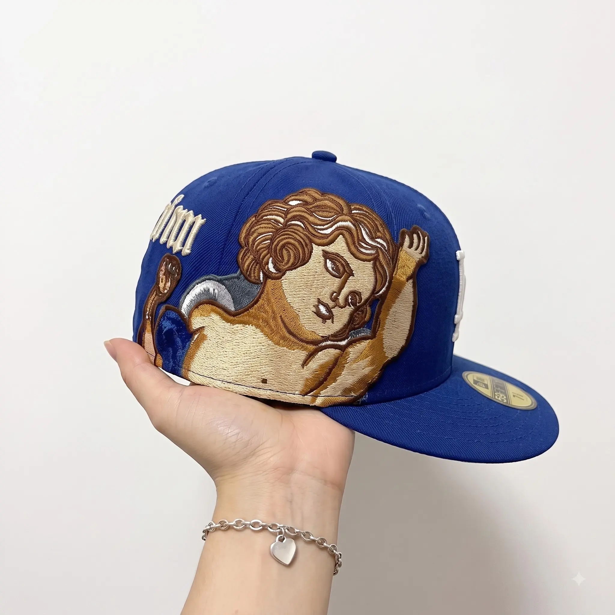 Unisex L.A Cotton Baseball Cap - Royal Blue, Hip Hop Style, Embroidered Design, Adjustable Buckle, Breathable, Comfortable Fit, Size 7-8