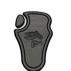Minn Kota Ultrex Trolling Motor Pedal Pad, 6.5"x10" Marine Foam Pad with Bass Logo, Non-Skid Grip and Peel & Stick Adhesive for Fishing Anglers