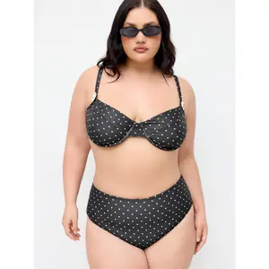 Cider Sweetheart Neck Polka Dot Underwire Full Coverage Bikini Set Curve & Plus