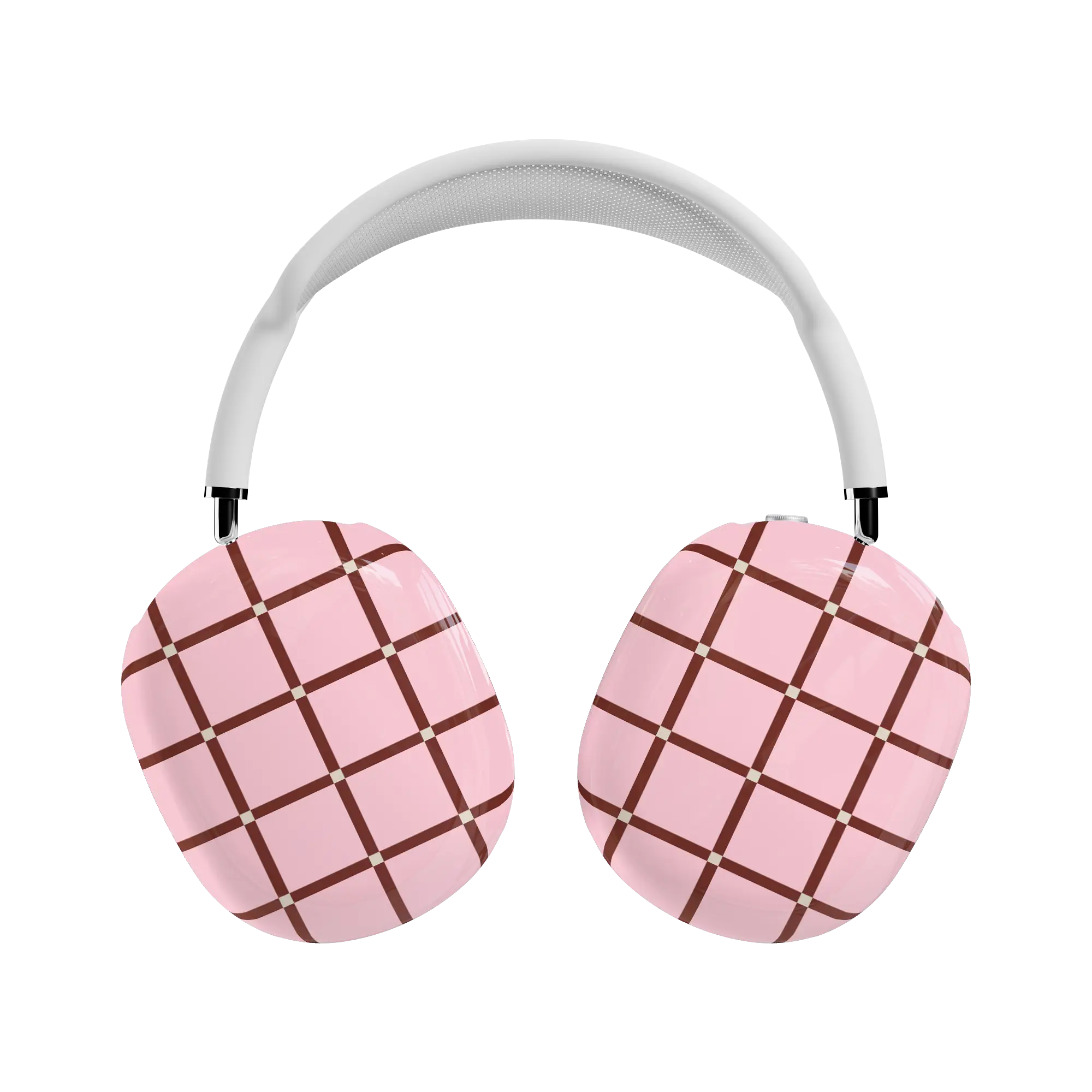 Casely AirPods Max Case | Snap-On Hard Shell Covers | Uptown Gridlock | Pink Checkerboard