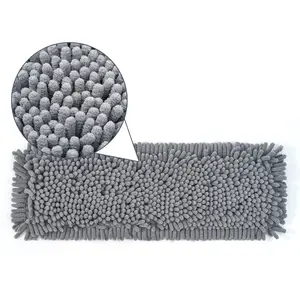 True & Tidy Chenille Reusable Mop Pad Set for Sweep 180, 15" x 5", Machine Washable Cleaning Absorbent