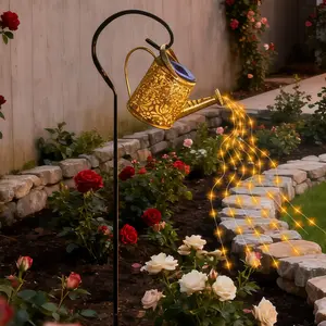 solar lights outdoor Solar Garden Watering Can Light Camping Lights Easter Room Decor IP44 waterproof outdoor lawn lamp Perfect  Halloween Gift for Mom, Grandma & Ladies, Ideal for Patio Yard Pathway-solar garden lights No Electricity Needed