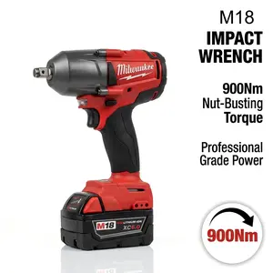 Milwaukee M18 FMTIWF12 18V Impact Wrench For Construction And Automotive Applications With Variable Speed Control