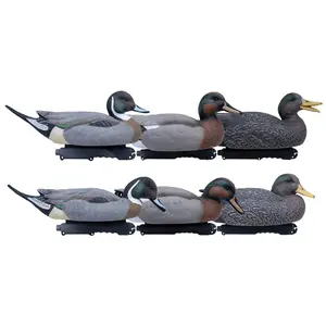 Final Approach FA LIVE Mallard Hybrid Floating Duck Decoys, 6 Pack