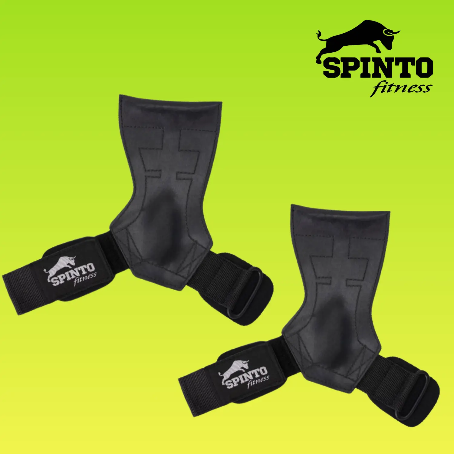 SPINTO Lifting Grips, Unisex Non-Slip Rubber Pads for Weightlifters, Ergonomic & Sweat-Resistant for Deadlifts, Pull-Ups & Strength Training, One Size