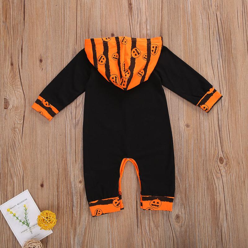 Ma&Baby Newborn Halloween Outfits Baby Boy Girl Just Bootiful Ghost Hooded Romper  Jumpsuit Fall Winter Clothing