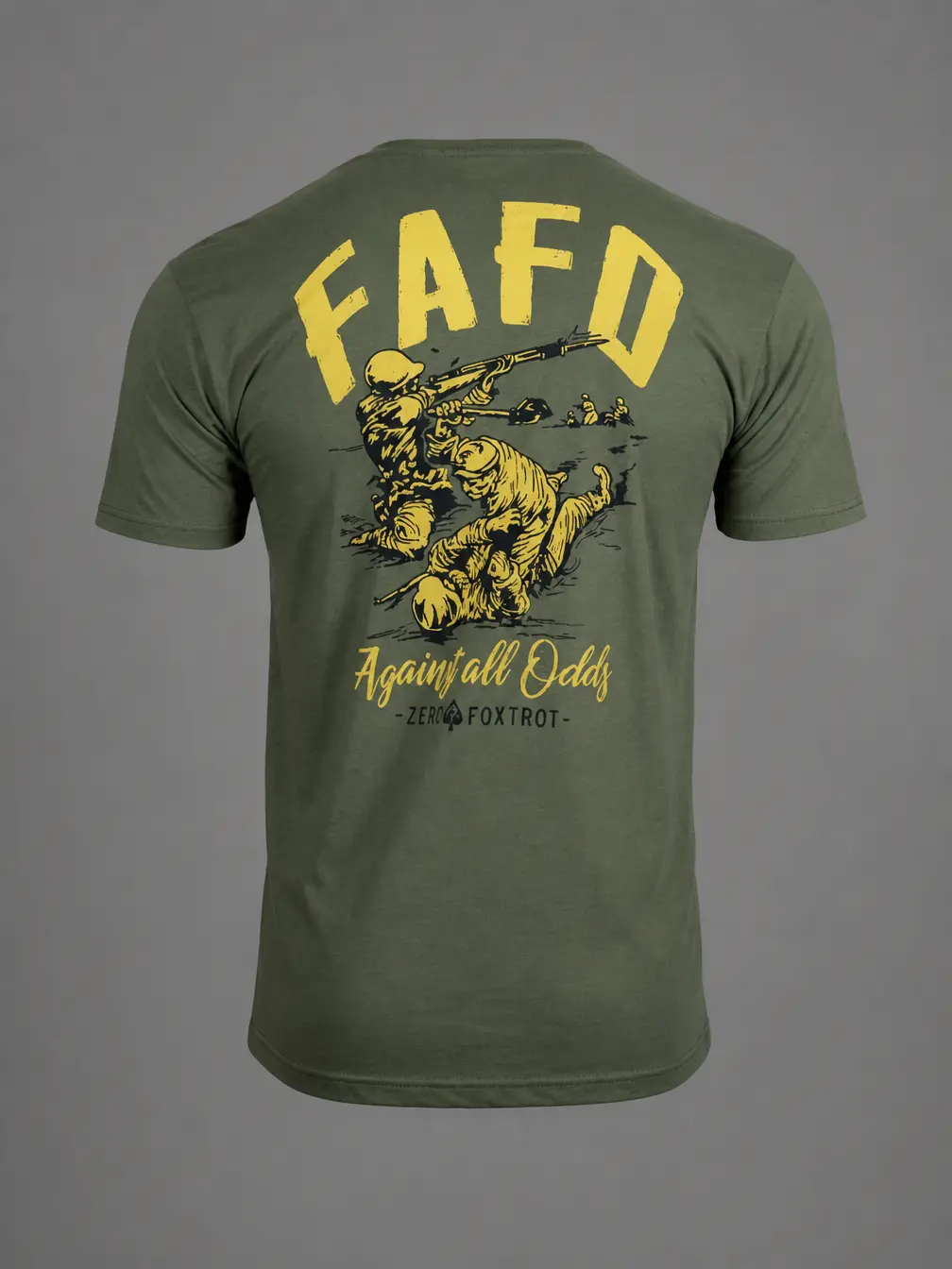 FAFO Against All Odds Tactical Shirt Military Combat Graphic T-Shirt Veteran Patriot Tactical Apparel Outdoor Operator Tee Shooting Sports Military Lifestyle Gift For Veterans Active Duty Men Women